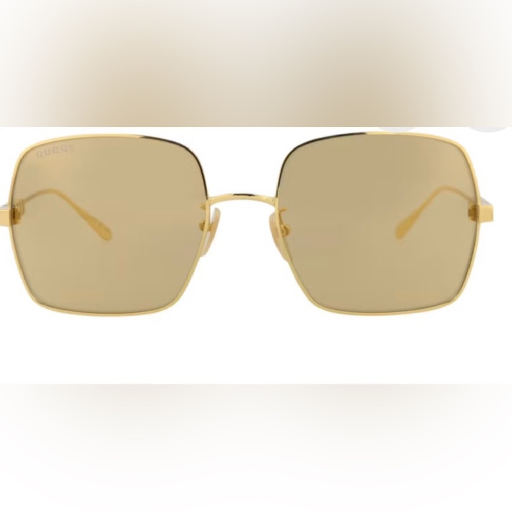 Gucci Gold Square Sunglasses NWOT
